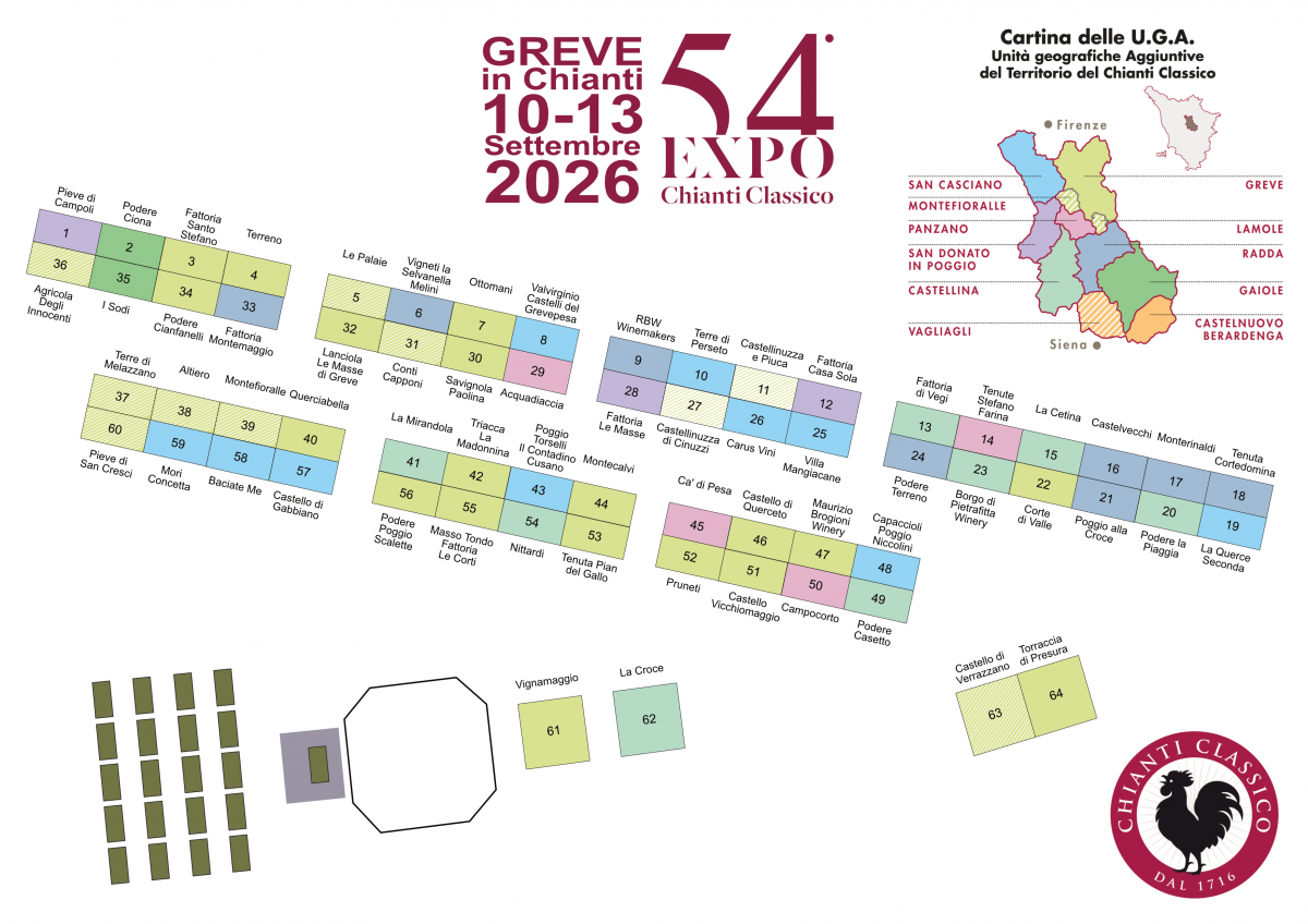 La Mappa delle Cantine Partecipanti a Expo Chianti Classico 2026